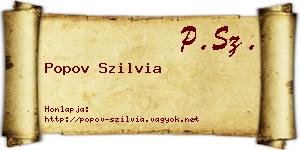Popov Szilvia névjegykártya